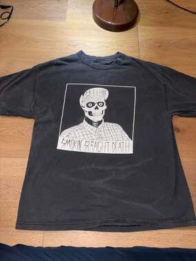 Vintage 1989 Carl Smool Seattle Smokin' Straight Death Skull T-Shirt